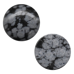 Schneeflockenobsidian Cabochon Klebstein 18mm