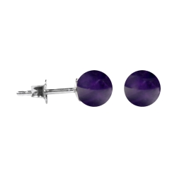 Silber Ohrstecker mit Amethyst