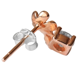Blümchen Ohrstecker 925 Sterling Silber rosévergoldet