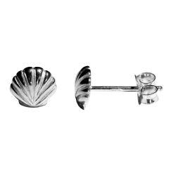 Ohrstecker Meeresmuschel 925er Sterling Silber
