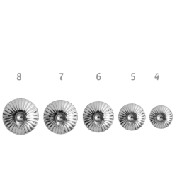 Ohrstecker Rohling 585 Weißgold 14kt mit Schale 4mm für Perlen