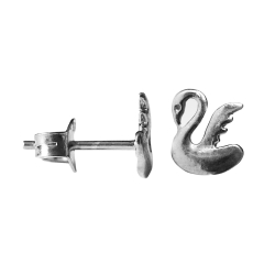 Ohrstecker Schwan 925 Sterling Silber