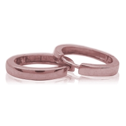 Creolen Ohrringe 925 Sterling Silber rosévergoldet 17mm