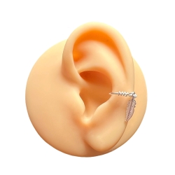 925 Sterling Silber Ear Cuff Ohrklemme mit Feder
