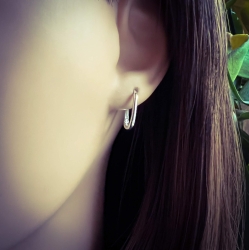 925 Sterling Silber Creolen Ohrringe