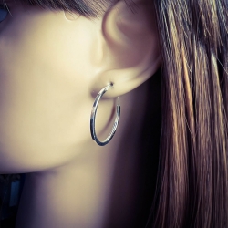 925 Sterling Silber Creolen Ohrringe 25mm