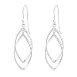 925 Sterling Silber Ohrhaken Ohrhänger Ohrringe gedreht