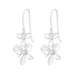 Ohrringe 925 Sterling Silber Ohrhaken Ohrhänger mit Blumen