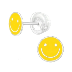 Kinder Ohrringe Ohrstecker 925 Sterling Silber mit Smiley