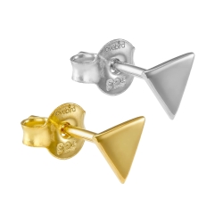 Ohrringe Ohrstecker Sterling Silber vergoldet mit Dreieck