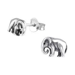 925 Sterling Silber Elefant Ohrringe Ohrstecker