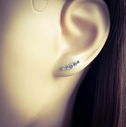 Ohrringe Ohrstecker 925 Sterling Silber mit Kristallen