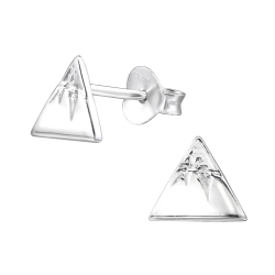 Ohrringe Ohrstecker 925 Sterling Silber mit Berg
