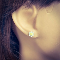 Ohrringe Ohrstecker 925 Sterling Silber mit Blume