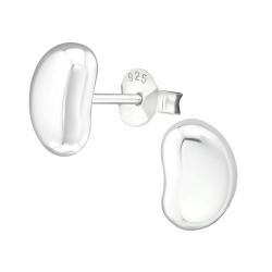 Ohrringe Ohrstecker 925 Sterling Silber mit Bohne