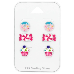 Ohrstecker Set 925 Sterling Silber Dessert