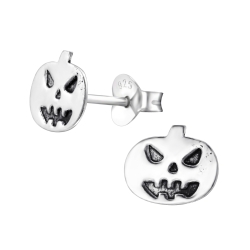 Ohrstecker Halloween 925 Sterling Silber Kürbis