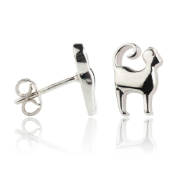 Ohrstecker 925 Sterling Silber mit Katze