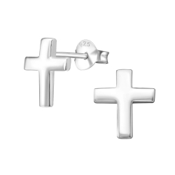 Ohrringe Ohrstecker 925 Sterling Silber mit Kreuz