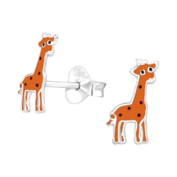 Kinder Ohrringe Ohrstecker 925 Sterling Silber mit Giraffe