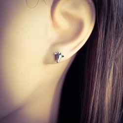 Ohrringe Ohrstecker 925 Sterling Silber mit Giraffenkopf
