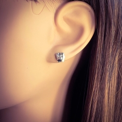 Kinder Ohrringe Ohrstecker 925 Sterling Silber mit Schweinekopf
