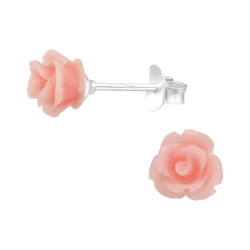 Ohrstecker 925 Sterling Silber mit Rose