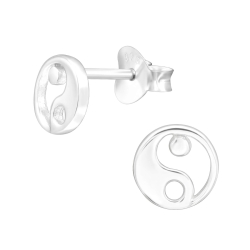 Ohrringe Ohrstecker 925 Sterling Silber Yin Yang