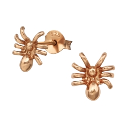 Ohrstecker 925 Sterling Silber rosévergoldet mit Spinne