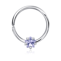 Ohrring Tragus Ohrpiercing 925 Sterling Silber vergoldet mit Zirkonia-Stern in verschiedenen Farben