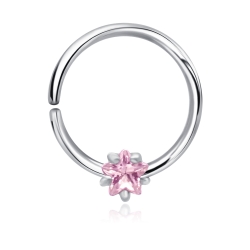 Ohrring Tragus Ohrpiercing 925 Sterling Silber vergoldet mit Zirkonia-Stern in verschiedenen Farben