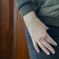 MARTIN1985 Hochwertiges 925 Sterling Silber Armband Kette mit Herzanhänger Damen mit Geschenkverpackung