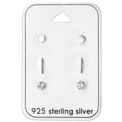 Ohrringe Ohrstecker Set 925 Sterling Silber Geometrische Formen