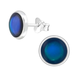 Stimmungsohrringe Ohrstecker 925 Sterling Silber 8mm