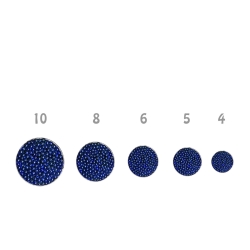 Ohrstecker 925er Sterling Silber mit kleinen Kugeln in blau 6mm