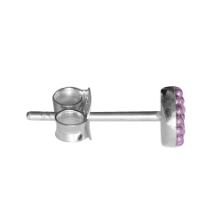 Ohrstecker 925er Sterling Silber mit kleinen Kugeln in hellem pink 5mm
