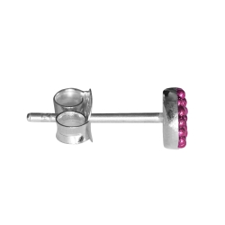 Ohrstecker 925er Sterling Silber mit kleinen Kugeln in pink 5mm