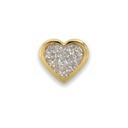 Chirurgenstahl Ohrstecker vergoldet Glitterline mit Herz in transparent Studex Sensitive