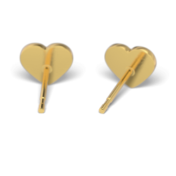 Chirurgenstahl Ohrstecker vergoldet Glitterline mit Herz in transparent Studex Sensitive
