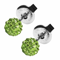 Studex Sensitive Chirurgenstahl Ohrstecker Feuerball Kristall grün 4,5-8mm