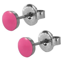 Chirurgenstahl Ohrstecker mit Emaille in pink Studex Sensitive