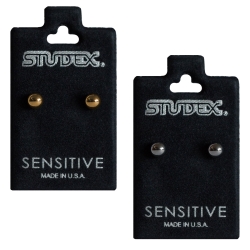 Chirurgenstahl Ohrringe Ohrstecker mit Kugel 3-5mm Studex Sensitive​