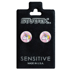 Chirurgenstahl Ohrstecker mit Einhorn Studex Sensitive