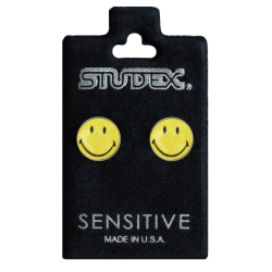 Chirurgenstahl Ohrstecker mit Smilie Studex Sensitive