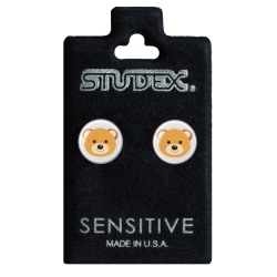 Ohrringe Chirurgenstahl Ohrstecker mit Teddybär Studex Sensitive