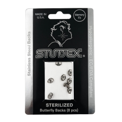 8er Set Studex Sensitive Ohrstecker Verschlüsse 316L Chirurgenstahl 6mm