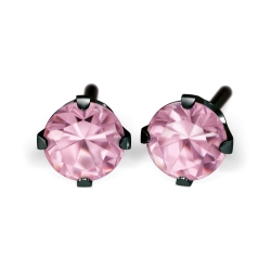Studex System 75 Erstohrstecker Chirurgenstahl Sterile Ohrstecker Noir Zirkonia 4mm in pink