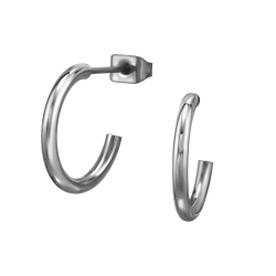 Titan Ohrringe Ohrstecker Halbcreole 2x16mm