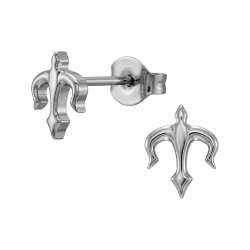 Titan Ohrringe Ohrstecker mit Fleur de Lis