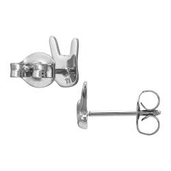 Titan Ohrringe Ohrstecker mit Gebärden-Handzeichen "I Love You"